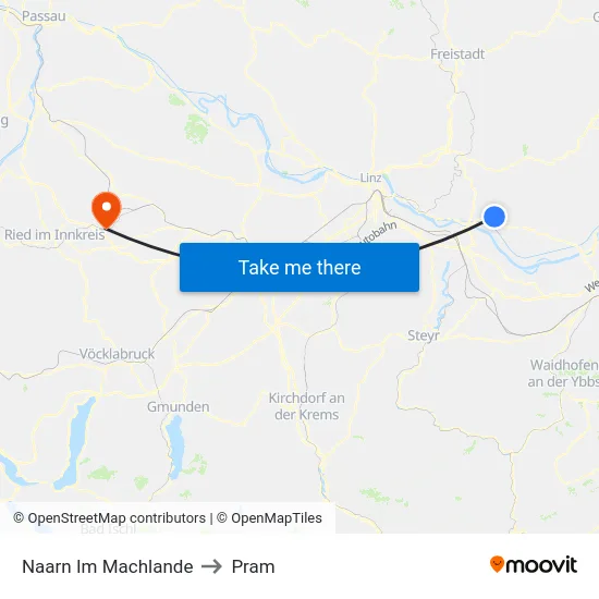 Naarn Im Machlande to Pram map