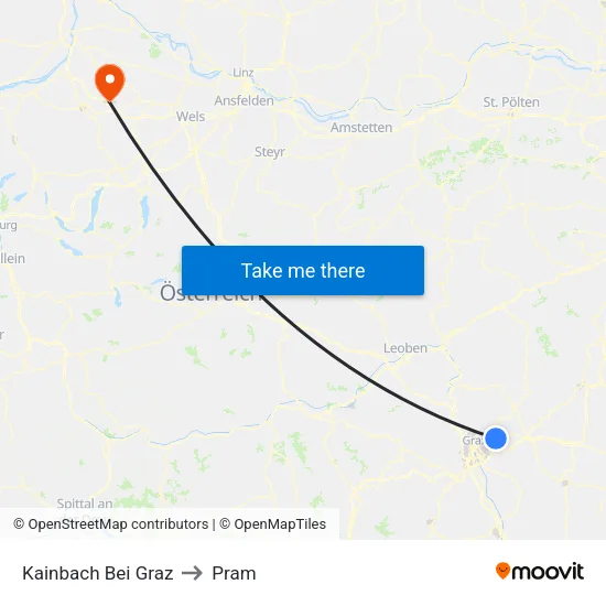 Kainbach Bei Graz to Pram map