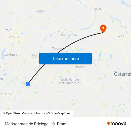 Marktgemeinde Brixlegg to Pram map