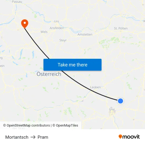 Mortantsch to Pram map