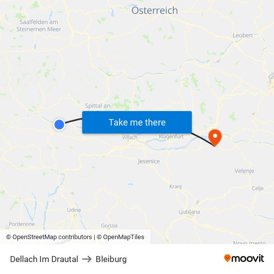 Dellach Im Drautal to Bleiburg map
