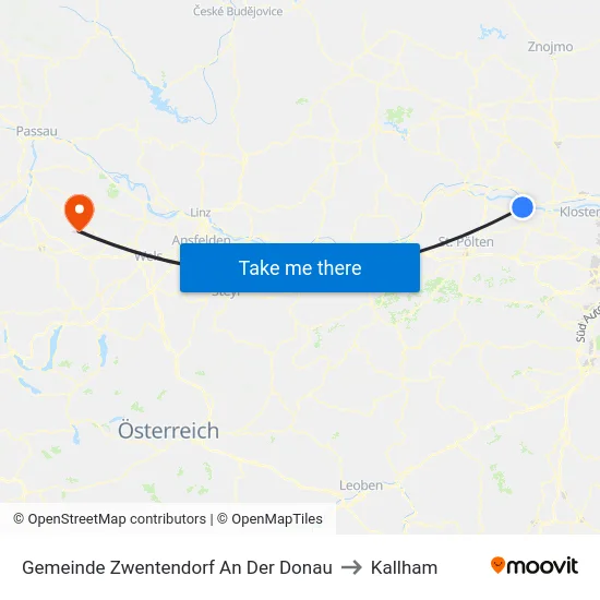 Gemeinde Zwentendorf An Der Donau to Kallham map