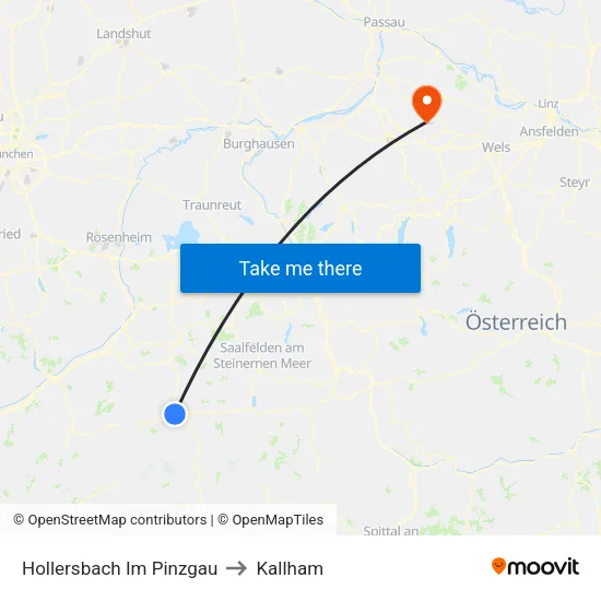 Hollersbach Im Pinzgau to Kallham map