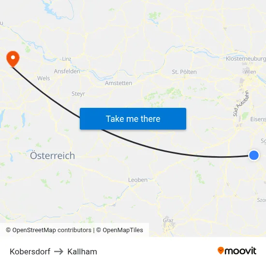 Kobersdorf to Kallham map