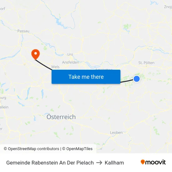 Gemeinde Rabenstein An Der Pielach to Kallham map