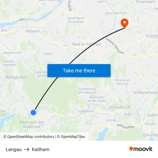 Lengau to Kallham map