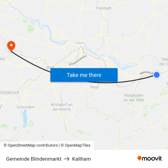 Gemeinde Blindenmarkt to Kallham map
