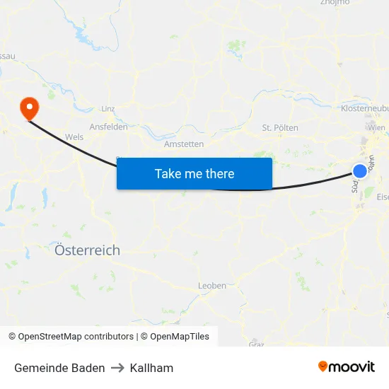 Gemeinde Baden to Kallham map