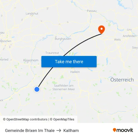 Gemeinde Brixen Im Thale to Kallham map