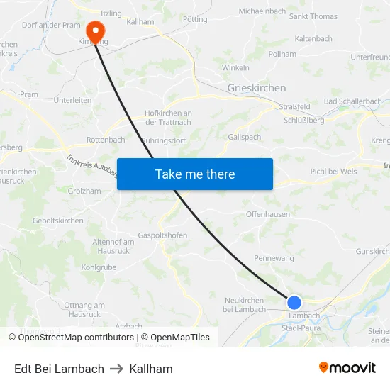 Edt Bei Lambach to Kallham map