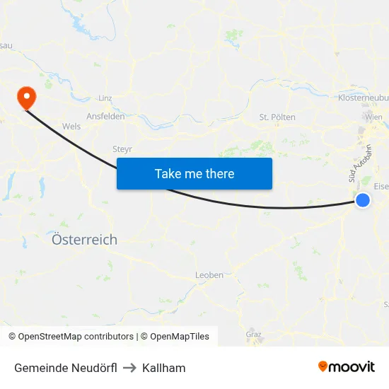 Gemeinde Neudörfl to Kallham map