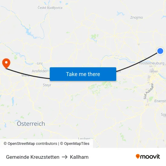 Gemeinde Kreuzstetten to Kallham map