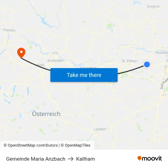 Gemeinde Maria Anzbach to Kallham map