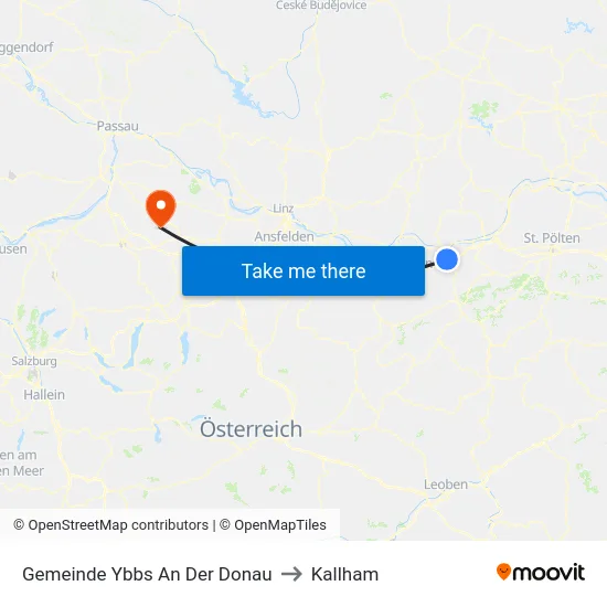 Gemeinde Ybbs An Der Donau to Kallham map