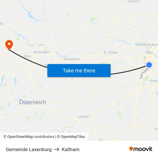 Gemeinde Laxenburg to Kallham map