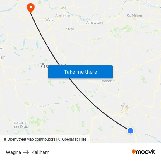 Wagna to Kallham map