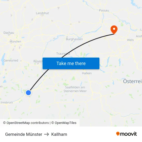 Gemeinde Münster to Kallham map