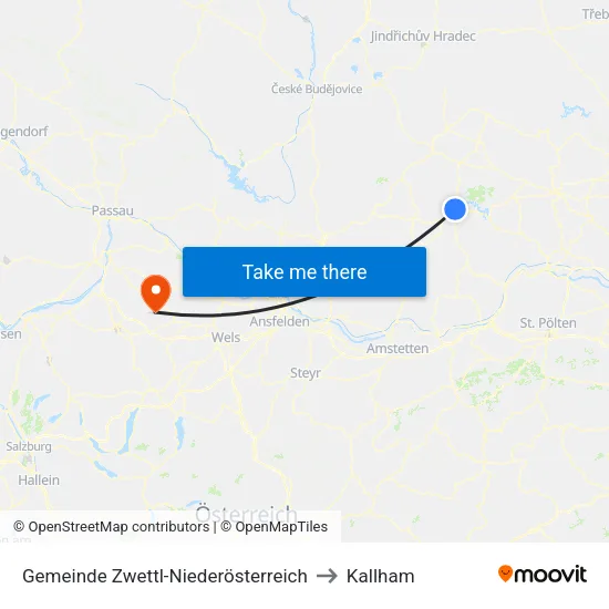 Gemeinde Zwettl-Niederösterreich to Kallham map