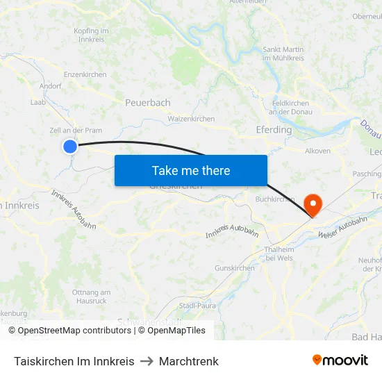 Taiskirchen Im Innkreis to Marchtrenk map