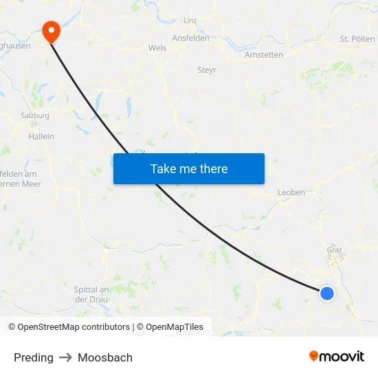 Preding to Moosbach map