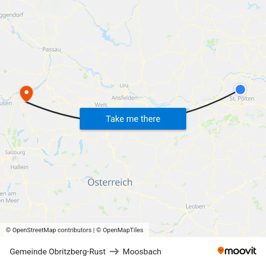 Gemeinde Obritzberg-Rust to Moosbach map
