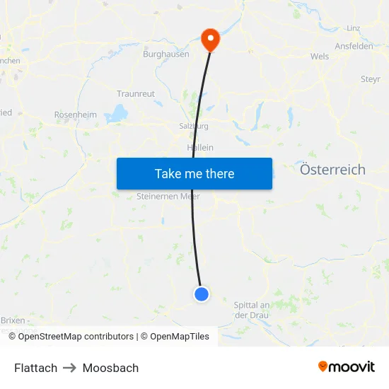 Flattach to Moosbach map