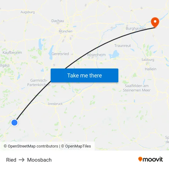 Ried to Moosbach map