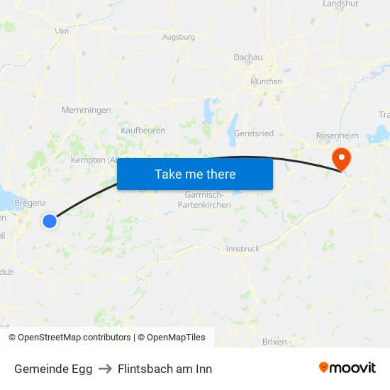 Gemeinde Egg to Flintsbach am Inn map