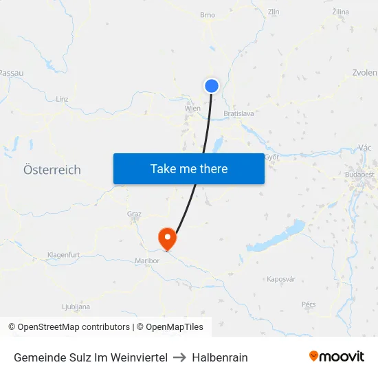 Gemeinde Sulz Im Weinviertel to Halbenrain map