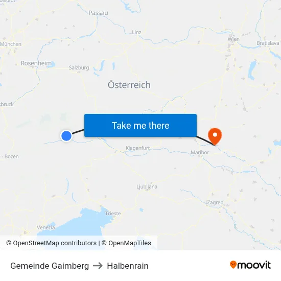 Gemeinde Gaimberg to Halbenrain map