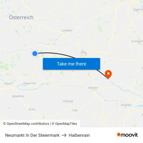 Neumarkt In Der Steiermark to Halbenrain map