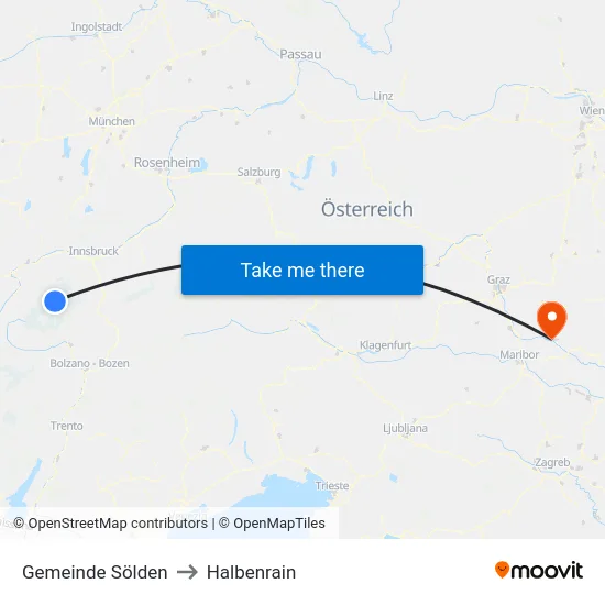 Gemeinde Sölden to Halbenrain map