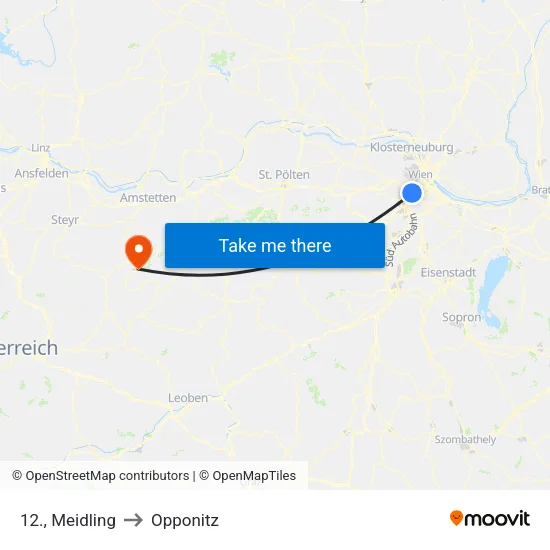 12., Meidling to Opponitz map