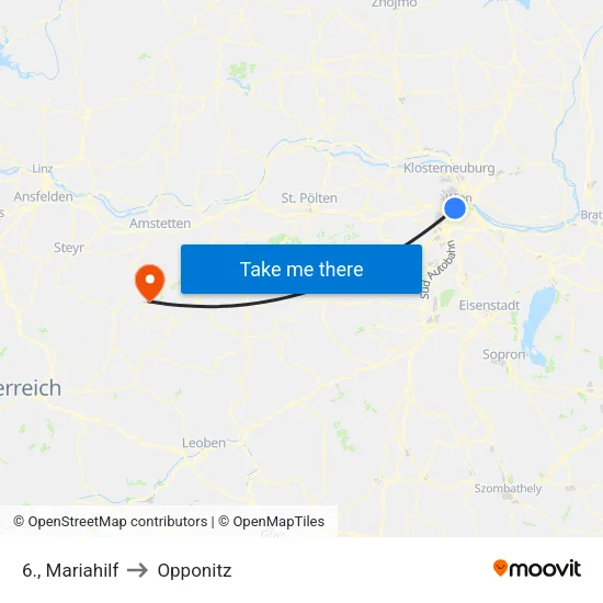 6., Mariahilf to Opponitz map