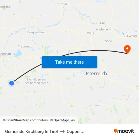 Gemeinde Kirchberg In Tirol to Opponitz map