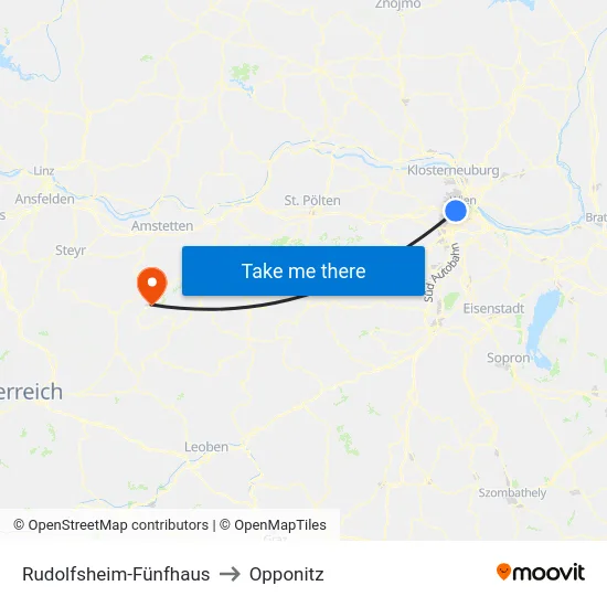 Rudolfsheim-Fünfhaus to Opponitz map