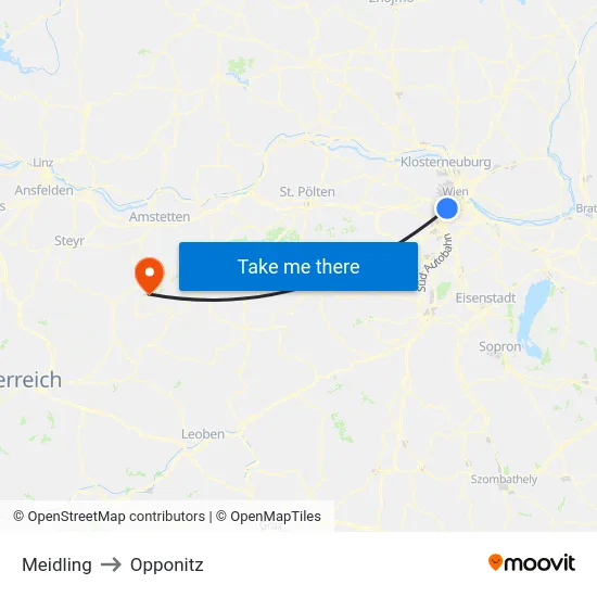Meidling to Opponitz map