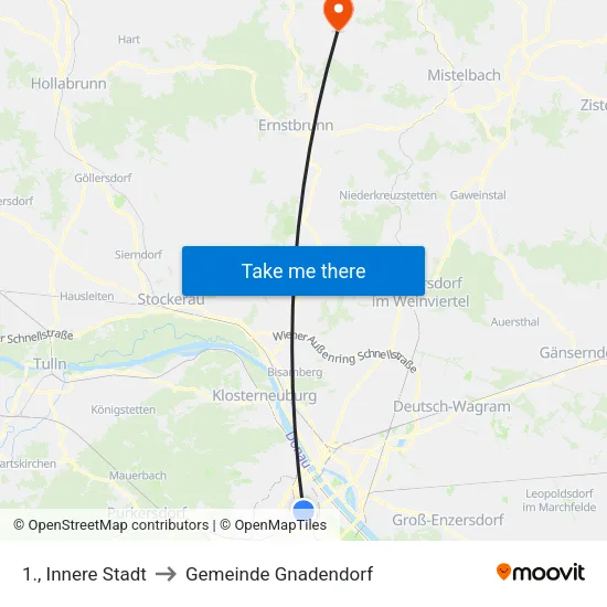 1., Innere Stadt to Gemeinde Gnadendorf map