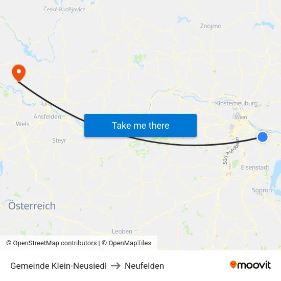 Gemeinde Klein-Neusiedl to Neufelden map