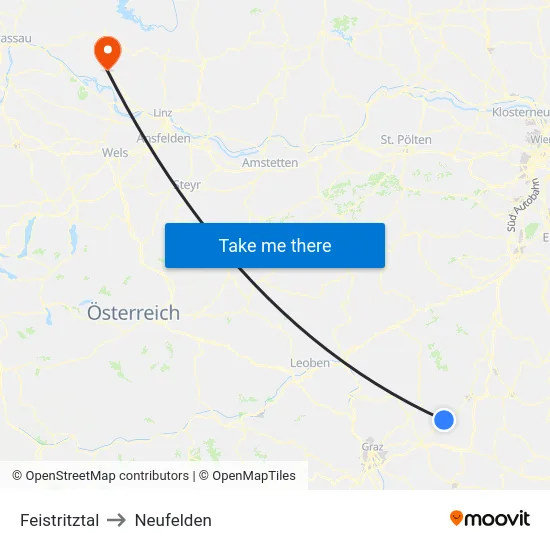 Feistritztal to Neufelden map