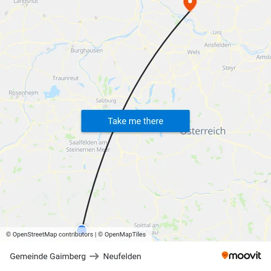 Gemeinde Gaimberg to Neufelden map
