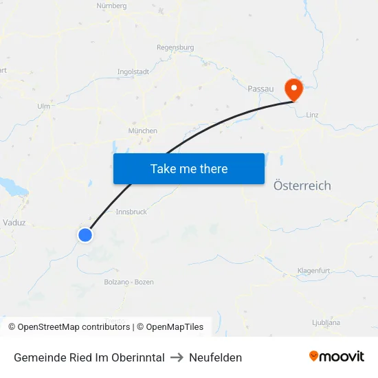 Gemeinde Ried Im Oberinntal to Neufelden map