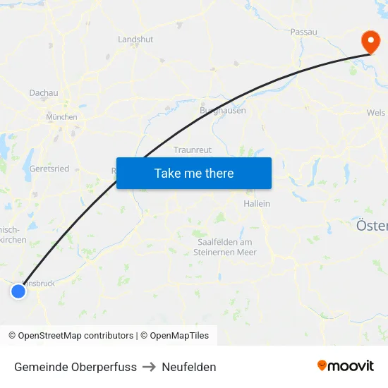 Gemeinde Oberperfuss to Neufelden map