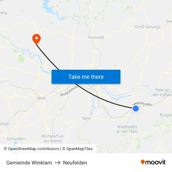 Gemeinde Winklarn to Neufelden map