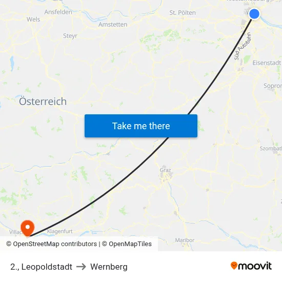 2., Leopoldstadt to Wernberg map