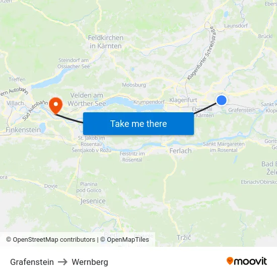 Grafenstein to Wernberg map