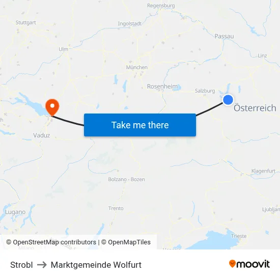 Strobl to Marktgemeinde Wolfurt map