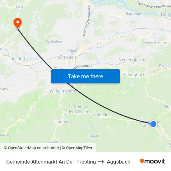 Gemeinde Altenmarkt An Der Triesting to Aggsbach map