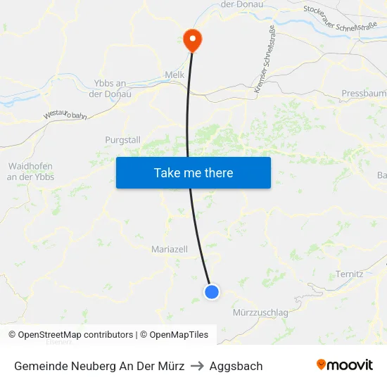 Gemeinde Neuberg An Der Mürz to Aggsbach map