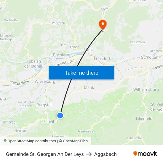 Gemeinde St. Georgen An Der Leys to Aggsbach map